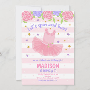 Ballerina Birthday Invitation / Tutu Invitation
