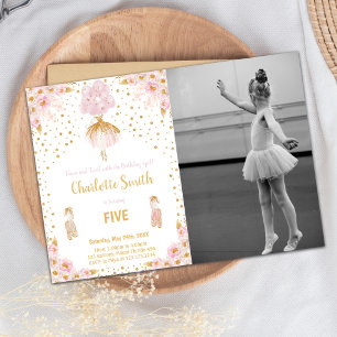 Ballerina Birthday Invitation with Photo