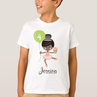 Ballerina Birthday Kids T-shirt African American