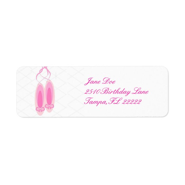 Ballerina Birthday Label (Front)