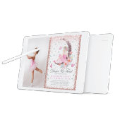 Ballerina Birthday Moon Dance & Twirl Photo Invitation