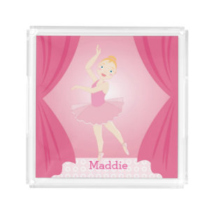 Ballerina birthday party acrylic tray