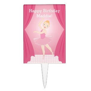 Ballerina birthday party cake topper