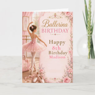 Ballerina Birthday Party Card