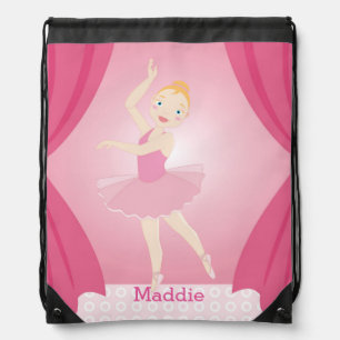 Ballerina birthday party drawstring bag