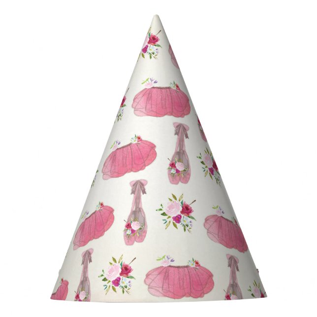 Ballerina Birthday Party Hat (Front)