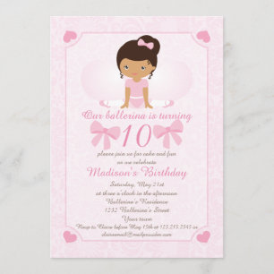 Ballerina Birthday Party Invitation