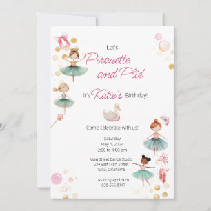 Ballerina Birthday Party Invitation