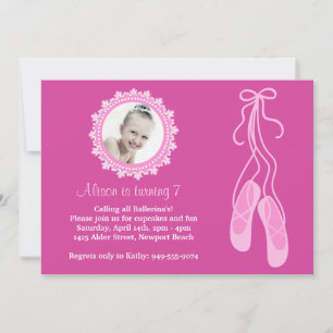 Ballerina Birthday Party Invitation