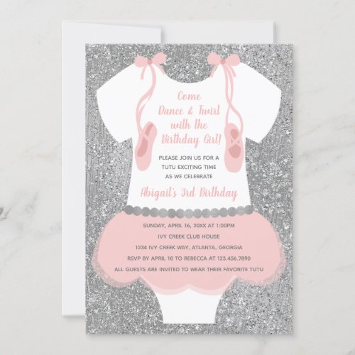 Ballerina Birthday Party Invitation