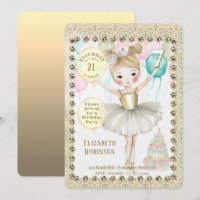 Ballerina Birthday Party Invitation