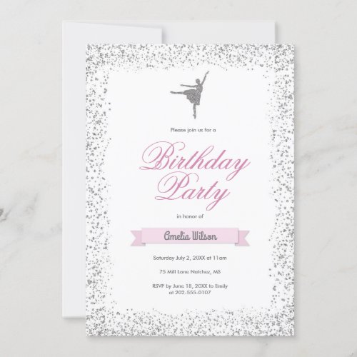 Ballerina Birthday Party Invitation