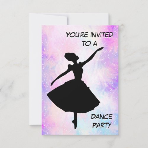 Ballerina Birthday Party Invitation