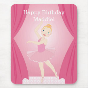 Ballerina birthday party mouse pad