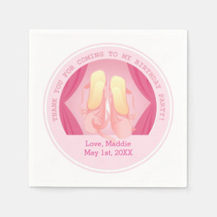 Ballerina birthday party napkins