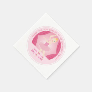 Ballerina birthday party napkins