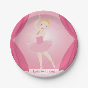 Ballerina birthday party paper plates