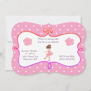 Ballerina Birthday Pink Invitation
