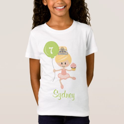 Ballerina Birthday Shirt Blonde