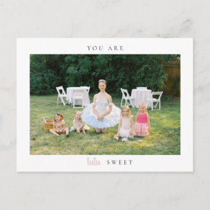 Ballerina Birthday Thank You Photo Post Card