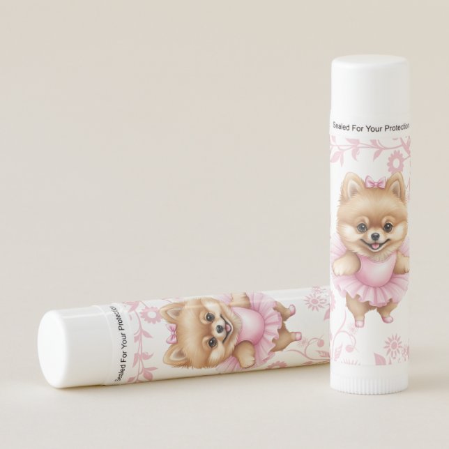 Ballerina Birthday Theme Party Favor Lip Balm (Front)