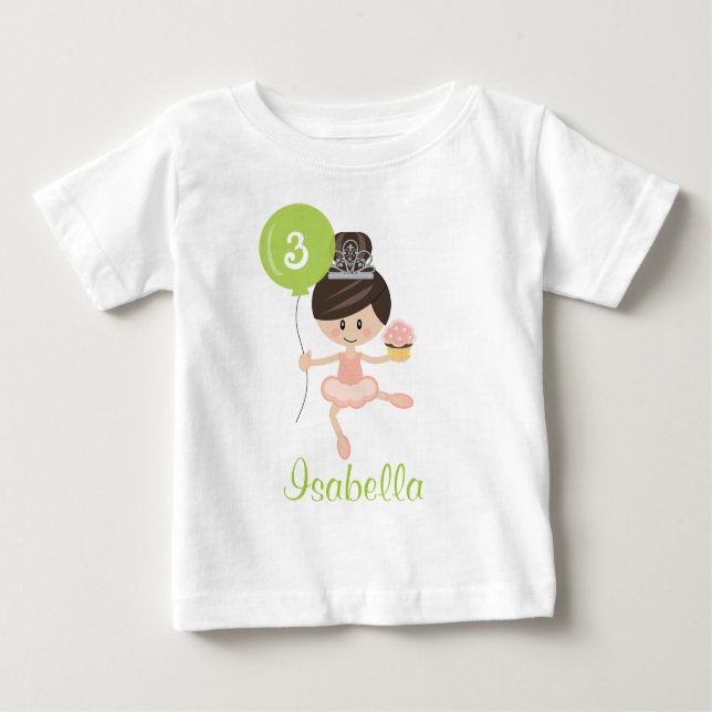 Ballerina Birthday Toddler T-shirt (Front)