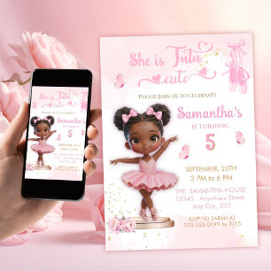 Ballerina Birthday - Tutu Cute Ballerina party Invitation