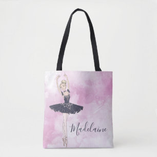 Ballerina Blue Pink Personal   Tote Bag