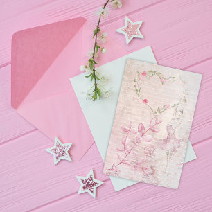 Ballerina Botanical Heart Lined Stationery