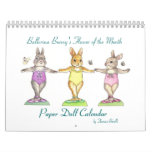 Ballerina Bunny Paper Doll Calendar at Zazzle