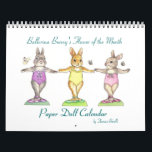 Ballerina Bunny Paper Doll Calendar<br><div class="desc">Dance through the year with the ballerina bunnies.  Each bunny has a dance wardrobe inspired by the flower of the month.</div>
