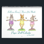 Ballerina Bunny Paper Doll Calendar<br><div class="desc">Dance through the year with the ballerina bunnies.  Each bunny has a dance wardrobe inspired by the flower of the month.</div>