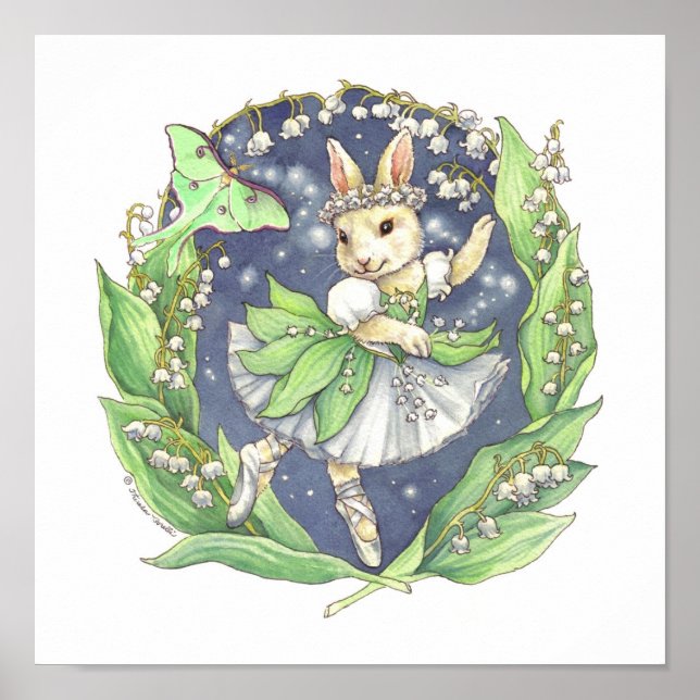 Ballerina Bunny Print Lily of the Valley (Front)
