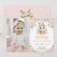 Ballerina Bunny Rabbit 1st 2nd 3rd Birthday Photo