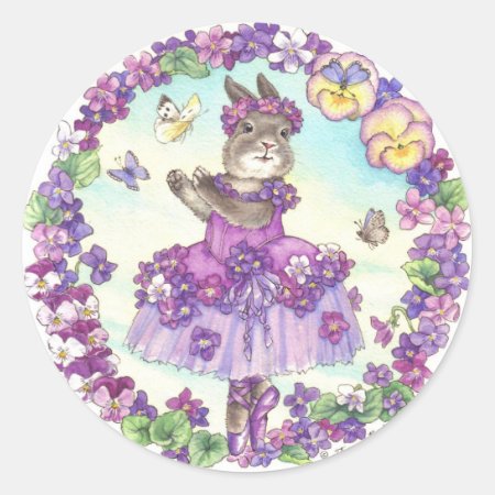 Ballerina Bunny Stickers Violet