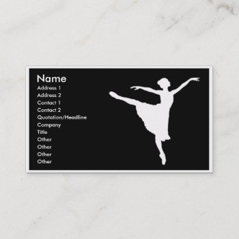 Ballerina Business Card by MG_BusinessCards at Zazzle