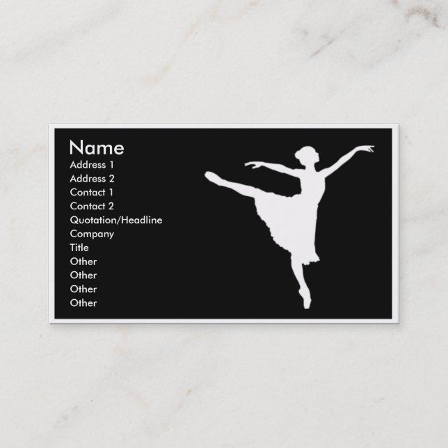 ballerina Business card (Front)