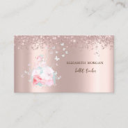 Ballerina Butterflies Confetti Rose Gold  Business Card at Zazzle