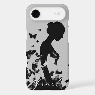 Ballerina Butterflies Silhouette Modern Name iPhone 17 Air Case