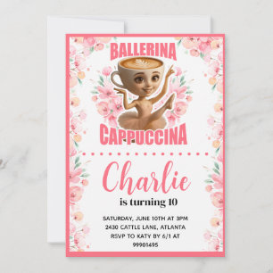 Ballerina Cappuccina Birthday Invitation