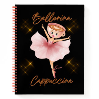 Ballerina Cappuccina Coffee Lover Italian Brainrot Notebook