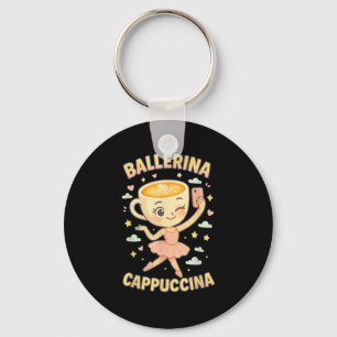 Ballerina Cappuccina Italian Brainrot Viral Meme C Keychain