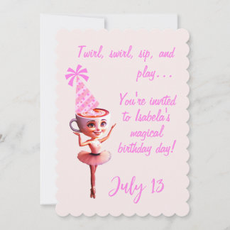 Ballerina Cappucina Birthday Customizable Invitation