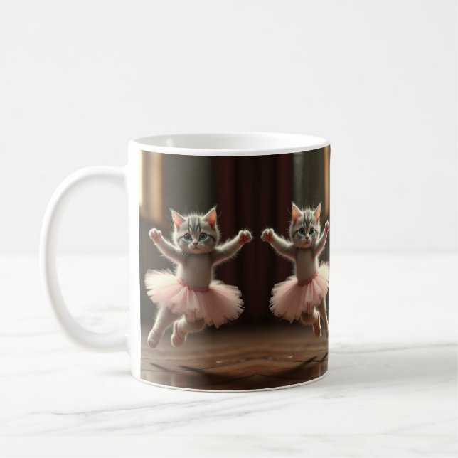 ballerina cat coffee mug (Left)