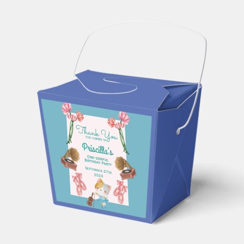 Ballerina Cat Kids Birthday Party Favor Boxes