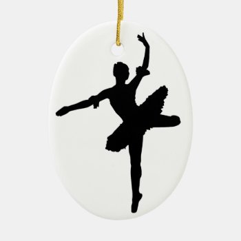 Ballerina Ceramic Ornament by LeSilhouette at Zazzle