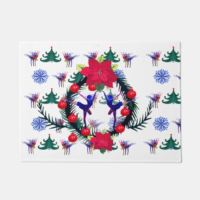 Ballerina Christmas Doormat (Front)