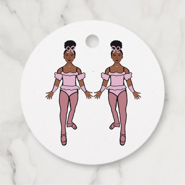 Ballerina Circle Favor Tags #1 (Back)