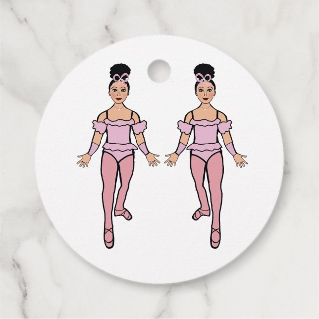 Ballerina Circle Favor Tags #2 (Back)