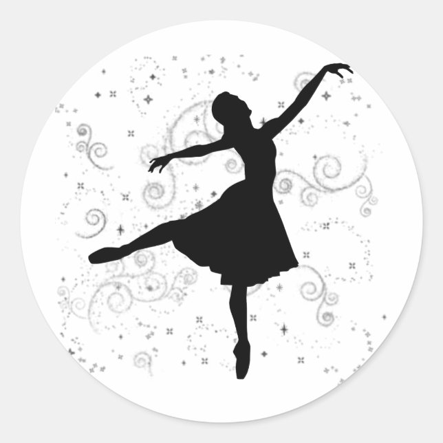 Ballerina Classic Round Sticker (Front)
